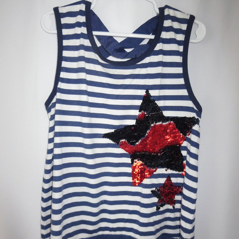 Patriotic‎ Girls Sequence Fun Summer Shirt